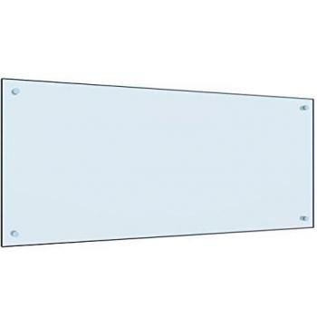 vidaXL Protector Salpicaduras Cocina Vidrio Templado Blanco 120x50cm Utensilio Herramientas Accesorios Protección Grasa al Cocinar Fiable Práctico