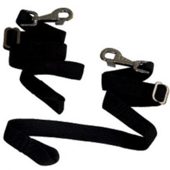 Correas Elásticas para Piernas con Mosquetón Ajustables en Negro - Waldhausen
