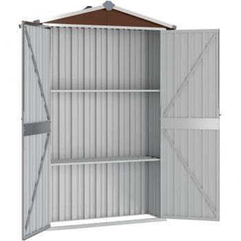 Brown Galvanised Steel Garden Shed