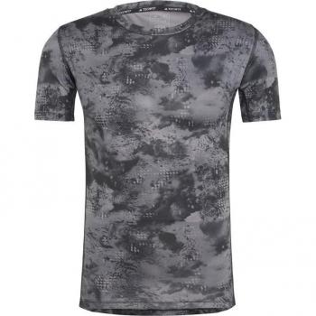 Camiseta de fitness Adidas Techfit Training AOP Hombre Negro, Gris 2XL