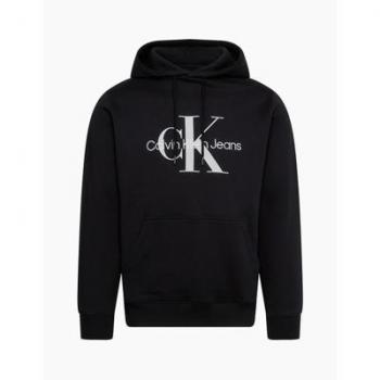Calvin Klein Men's Regular Fit Black Hooded Sweatshirt - Size L