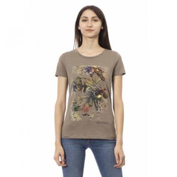 Trussardi Action Brown Cotton Tops & T-Shirt - XS