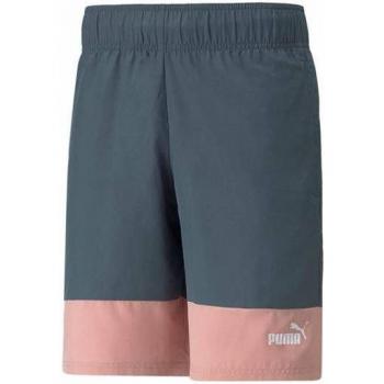 Pantalón corto Puma Power Woven Colorblock Gris y Rosa para Hombre