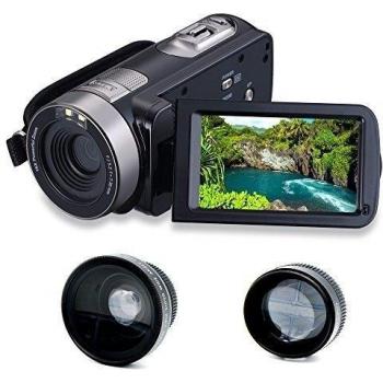 marvue hdv-m301s FHD 1080p videocámara digital gran angular macro Fisheye Ripresa 24 MP 3 pulgadas pantalla Remote Camera