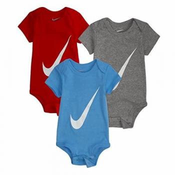 Body Nike Kids 3 Packs Bebé Multicolor 0-6 Meses, Fandango Rosa, Estándar