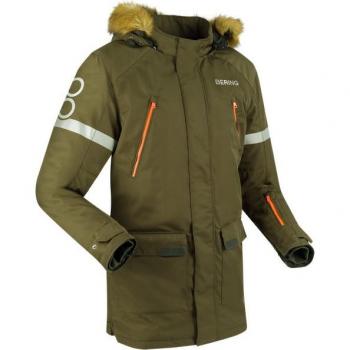 Bering Wembley Chaqueta de Moto Textil Impermeable Caqui Verde Marrón (XL)