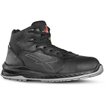 Bota de seguridad JALLATTE SCCAR Grip S3, Tamaño 47, color negro, con puntera de acero, suela antideslizante y resistente a aceites