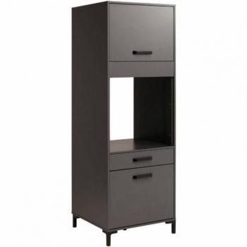 Módulo Cocina Columna Horno Smoke Color Gris 63x188x60 cm Estilo Moderno