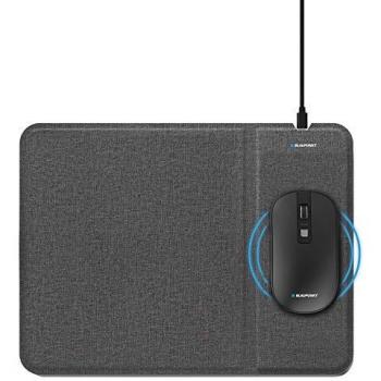 Pack de ratón inalámbrico y alfombrilla conectada con cargador de inducción - Blaupunkt - BLP1740-133 - Negro