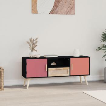 Mueble de TV con puertas de madera contrachapada 105x30x45 cm