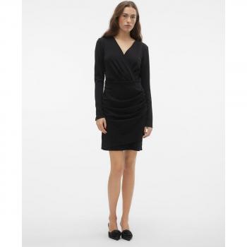 Vero Moda - Vestido corto de manga larga con pliegues