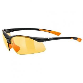 UVEX Sportstyle 223 Men's Sunglasses - Black/Orange, Litemirror Orange, Onesize