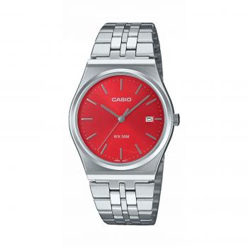 Casio MTP-B145D-4A2VEF Stainless Steel Red Dial Watch