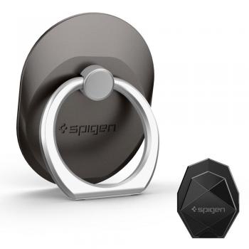 Soporte coche, Spigen [Style Ring] Car Mount Holder [Never Drop Your Phone] Ring Grip/ Stand Holder/ Kickstand for Nexus 5x/ Nexus 6P/ iPhone 6s/6/6s Plus/6 Plus & More-Space Gray