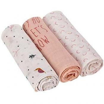 Pack de 3 muselinas suaves 80x80 cm Garden Explorer niña