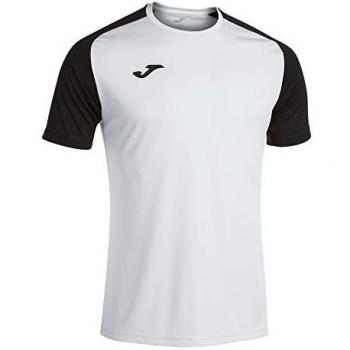 Joma Academy IV Short Sleeve Men's Jersey - White and Black
