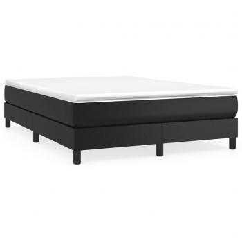 vidaXL Faux Leather Black Box Spring Bed Frame Full 137x190 cm