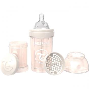 Twistshake 78379 - Biberón anti cólico, unisex, color perla champan