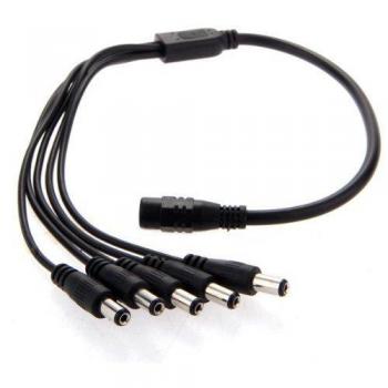 SODIAL(R) 5.5x2.1mm Cable Alimentacion Hembra a Macho 1 a 5 Puerto Adaptador Conversor para Camara 1 a 5 M/H Cable Divisor CC para CCTV Camara de Seguridad