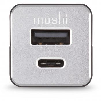 Cargador de Auto Moshi 99MO022071 para Dispositivos Móviles Negro y Plata