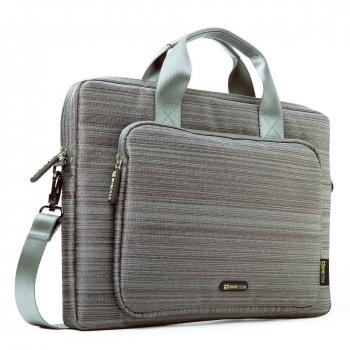 Evecase - Maletín para HP 15-f111DX 15.6 Bolsa Mensajero acolchado con correa de hombro y manijas para Ordenador Portátil, color gris