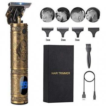 Máquina Cortar Pelo, Cortapelos Hombre Profesional, Inalámbrico Corte Pelo, Recortadora Eléctrica, Recortador Pelo Barba Kit, Carga USB, Regalo de San Valentin para Hombre, para Familias, Peluqueros