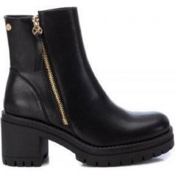 Botines Xti 141538 para Mujer en Color Negro con Cremallera, Tacón de 7cm y Plataforma de Piel Sintética