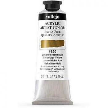 Pintura Acrílica Artística Vallejo 60ml - Amarillo Níquel Azo 820