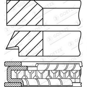 Juego de aros de pistón GOETZE ENGINE 08-214100-10