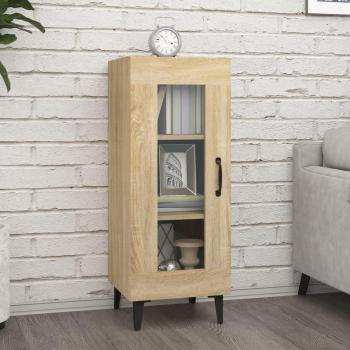 Aparador de madera contrachapada color roble Sonoma 34,5x34x90 cm, Mueble de Almacenaje de Salón, Armarios con Puertas, Cajón de Madera, Buffet para salón Moderno