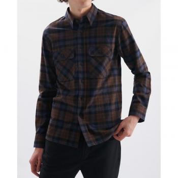 Camisa de cuadros grandes con fit regular