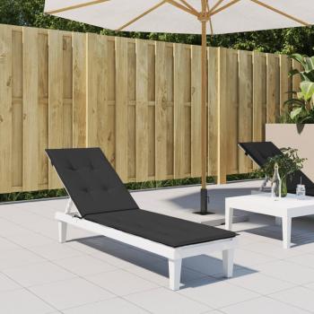 Black Deck Chair Cushion (75+105)x50x4 cm