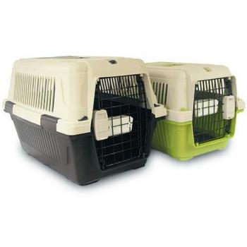 Transportín IBAÑEZ Deluxe IATA para Perros y Gatos, 56x35x35 cm con Bebedero/Comedero