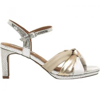 Sandalia Fiesta Mujer Mariamare 68246 - Plata Serpiente - Tacón 7 Cm