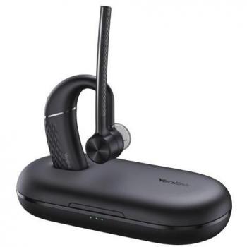 Auricular Inalámbrico Yealink BH71 Pro Mono con Estuche de Carga y Dongle USB-C para Oficina/Centro de Llamadas, Color Negro