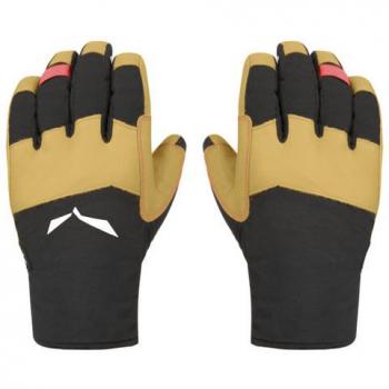 Guantes Salewa Ortles Tw Amarillo, Negro - Guantes de montaña, fabricados con materiales térmicos y transpirables, diseño ergonómico para un ajuste cómodo, palma antideslizante para mejor agarre, compatible con