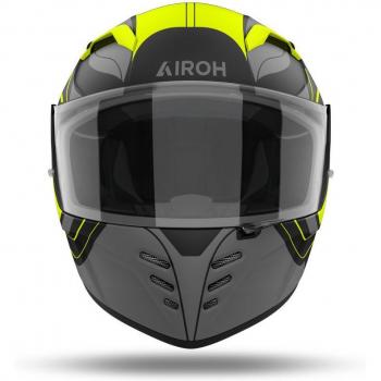 Airoh Casco Integral Connor Dunk Amarillo Mate - Casco de motociclismo, diseño aerodinámico, acabado mate, color amarillo y negro, talla M