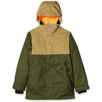 DC Shoes Defy-Chaqueta para Nieve para Chicos, Niños, Olive Night, 10/M
