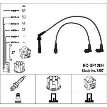 Juego de cables de encendido NGK 6257 - Alta calidad, resistencia a altas temperaturas, excelente conductividad eléctrica, diseño específico para vehículos compatibles, fácil instalación