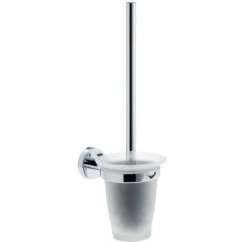 Haceka Kosmos Chrome Escobillero W.C. + Soporte, Metal, Gris, 11.4x38x15.6 cm