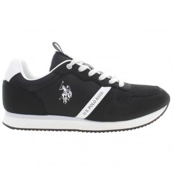 Sleek Black Sneakers with Contrast Accents - EU43/US10