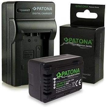 Cargador + Premium Batería VBT190 para Panasonic HC V110 | V120 | V160 | V210 | V250EB | V270 | V380 | V510 | V520 | V550 | V550EB | V710 | V720 | V727 | V727EB | V750EB | V757 | V777 | VX870 | VXF999