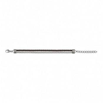 Pulsera Hombre Breil TJ3084 - Pulsera de acero inoxidable, diseño moderno y elegante, cierre de seguridad, resistente al agua, acabados en PVD negro y detalles en plata