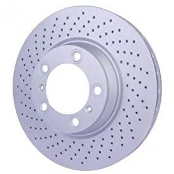 Disco de freno HELLA 8DD 355 128-561 Alta Carbonización 330mm 34mm Ventilación Interna/Perforado para PORSCHE