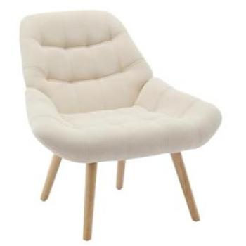 Sillón de tela beige LUOSTO