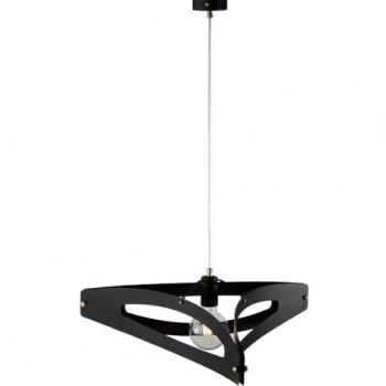Lámpara Colgante Moderna Onyx de Hierro Negro con Corte Láser y 1 Luz