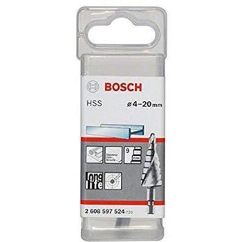 Bosch 2 608 597 524 - Broca escalonada HSS - 4-20 mm, 1/4, 70,5 mm