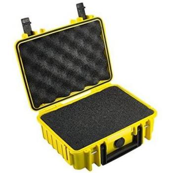 B&W International Type 1000 Outdoor Case with Foam Insert - IP67 Waterproof Yellow Camera Case