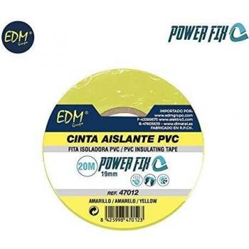 Edm 47012 Cinta Aislante, Amarillo, 19 mm x 20 m
