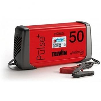 Telwin TE-807588 Cargador de Bateria, 600 W, 230 V, Rojo y Negro